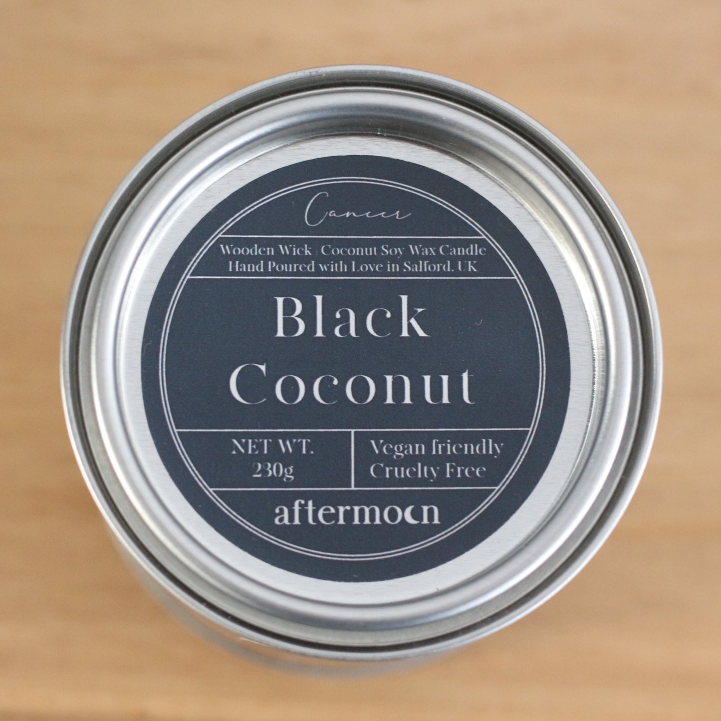 Cancer Black Coconut Candle